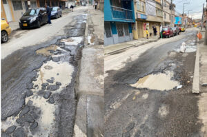 ¡Con tinto y pan! los vecinos del barrio Versalles, agradecieron la labor de los trabajadores de la Unidad de Mantenimiento Vial.