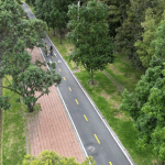 Álvaro Sandoval, director de la UMV dijo que “entregamos la ciclorruta Torca intervenida por la entidad, en donde se recuperó la vía y el espacio público de la zona para mejorar la movilidad de la ciudadanía”.