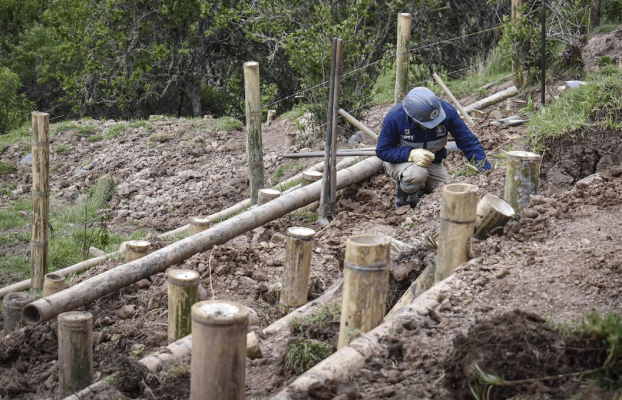 Bioingeniería en Sumapaz: La Unidad de Mantenimiento Vial implementa soluciones sostenibles en la vereda La Unión
