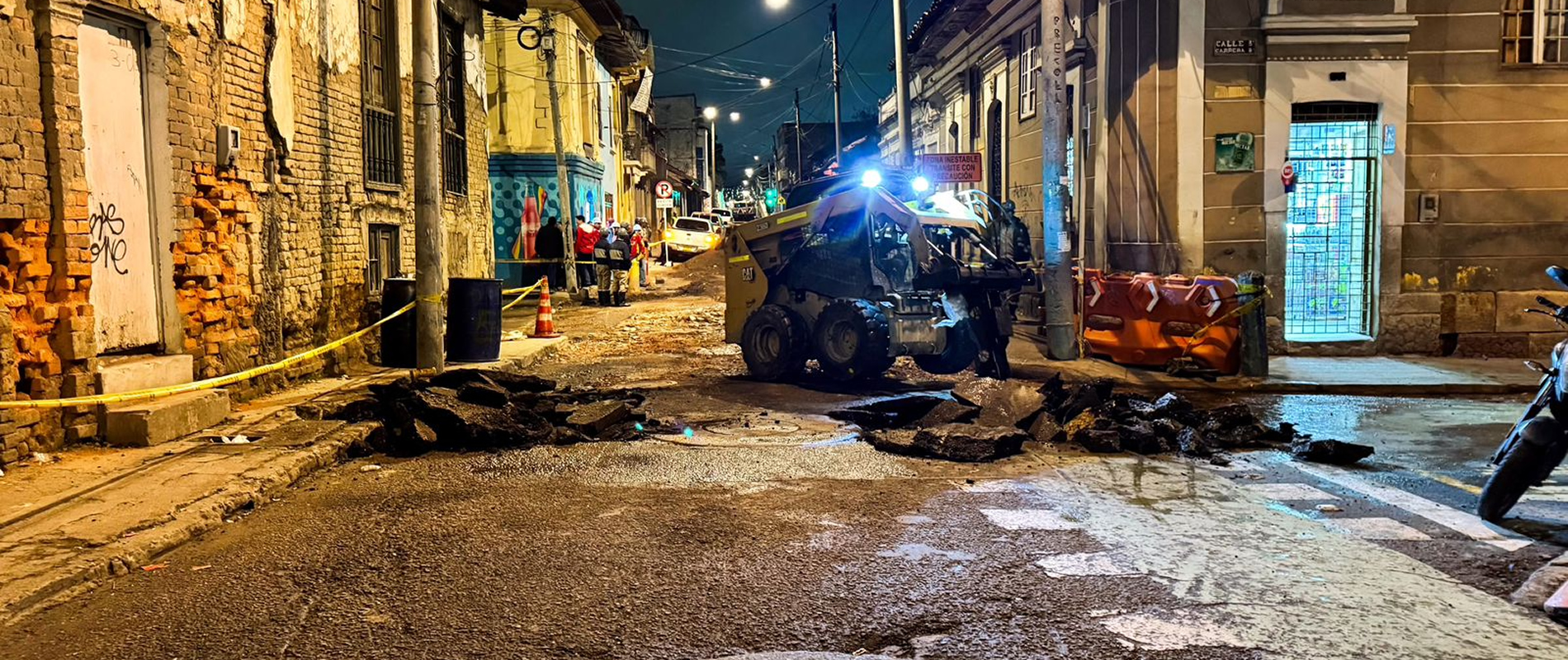 La Alcaldía de Bogotá inicia trabajos de reparación en vía del barrio Las Cruces