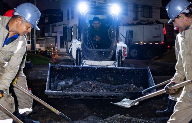 La UMV llega al barrio Sosiego Sur con obras nocturnas que mejoran las vías de Rafael Uribe Uribe