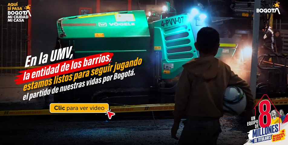 En la UMV estamos listos para seguir jugando el partido de nuestras vidas por Bogotá. En la UMV estamos listos para seguir jugando el partido de nuestras vidas por Bogotá.